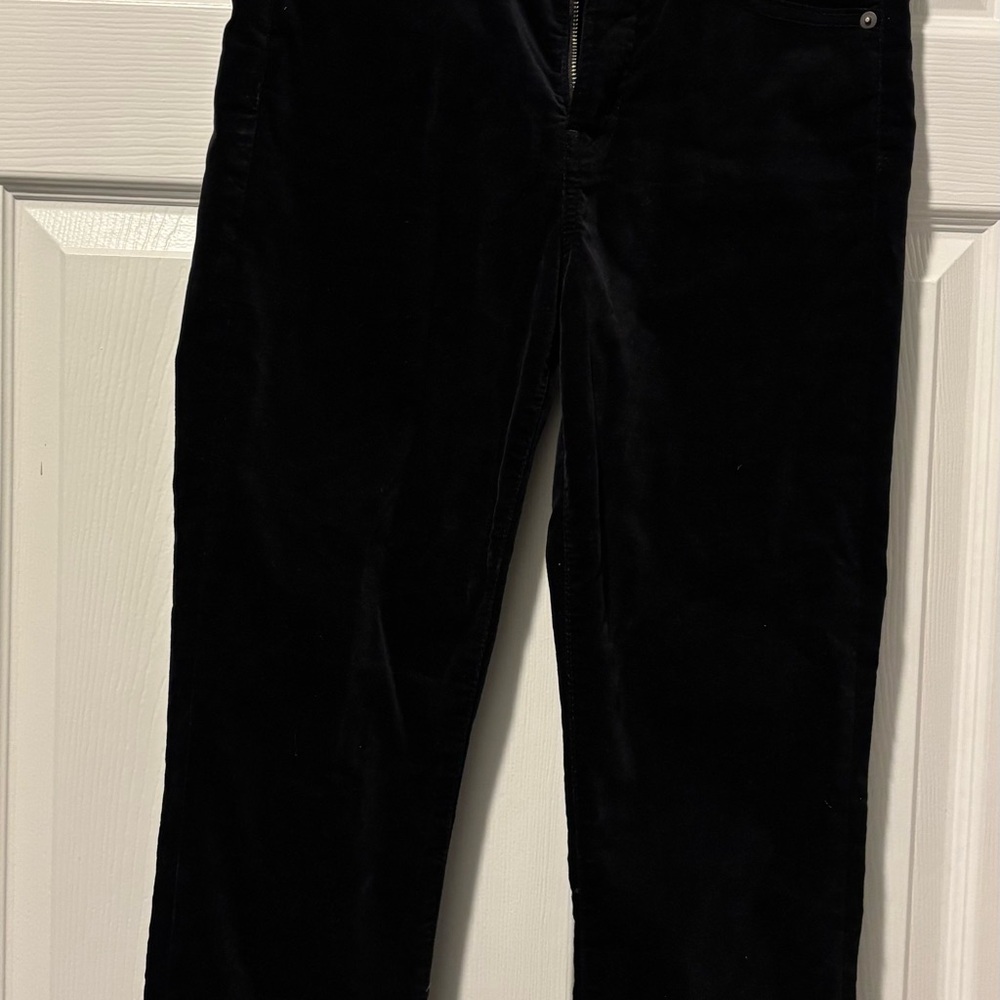 GAP Black Velvet Pants High Rise Vintage Slim